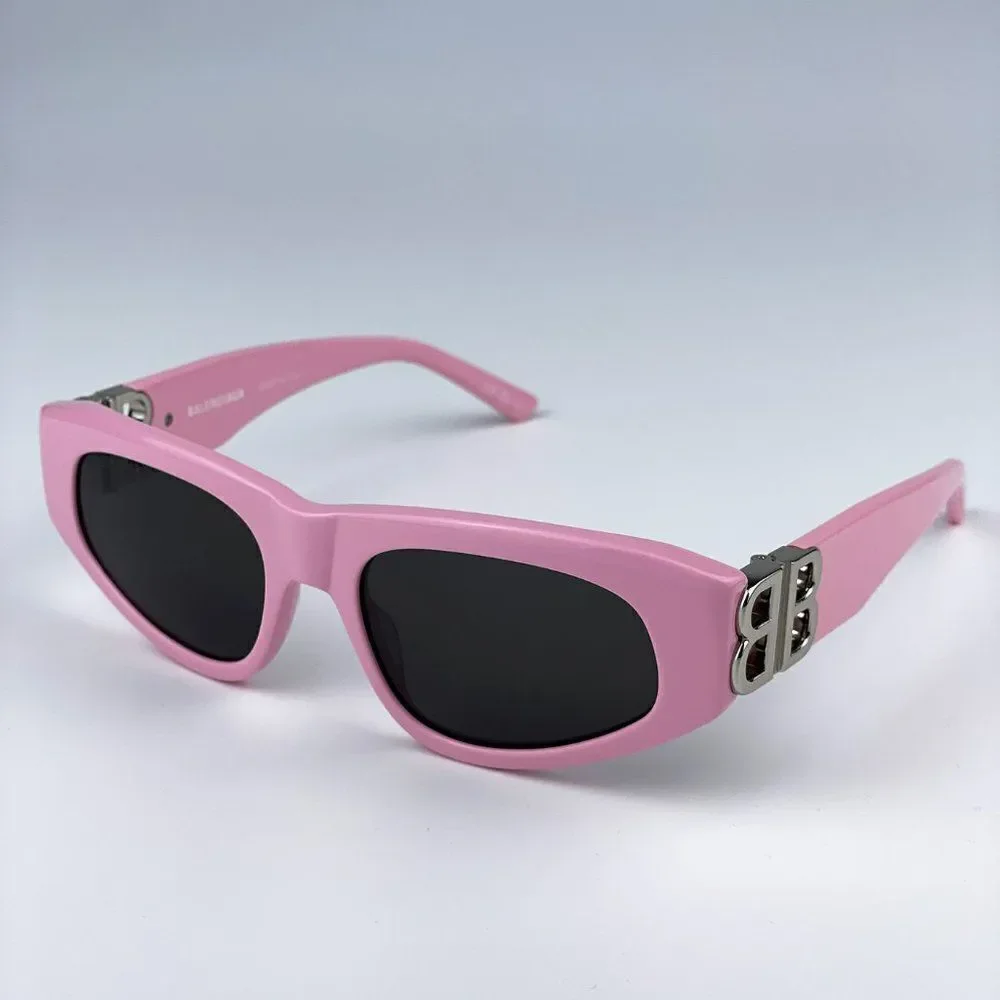 SALE! NEW Balenciaga BB0095S 013 Pink Silver Grey Cat Eye Unisex Sunglasses